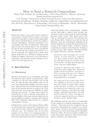 A compendium will often summarize a larger work, putting it into fewer words. Pdf How To Read A Research Compendium