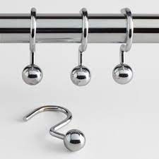 Get the best deal for chrome shower curtain hooks from the largest online selection at ebay.com. Chrome Ball Hook Shower Curtain Rings Set Of 12 World Market