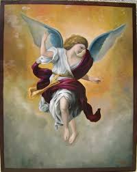 Opciones de grabado del reverso: San Gabriel Painting By Angel Violeta Artmajeur