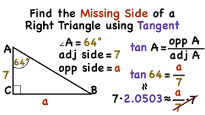 The unknown length is on the bottom (the denominator) of the fraction! How Do You Find A Missing Side Of A Right Triangle Using Tangent Virtual Nerd