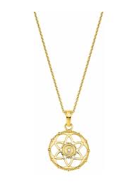 Amor Kette Mit Anhanger Fur Damen Silber 925 Vergoldet Blume Klingel