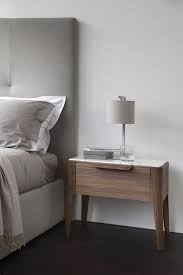 Marble Top Of Wooden Nightstand Ziggy Decoist Modern Bedside Table Wood Bedside Table Elegant Bedside Tables