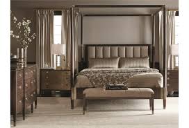 Upholstered canopy bed is a mix of expensive materials and extraordinary craftsmanship. Bernhardt Clarendon King Canopy Bed With Channel Upholstered Headboard Belfort Furniture Canopy Beds