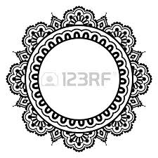 Indian Henna Floral Tattoo Round Pattern Mehndi Pattern Tattoo Indian Henna Henna Patterns