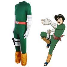 New Anime Role Rock Lee Cosplay Costume Men Jumpsuit Halloween Outfit Suit  | eBay