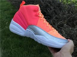 Air Jordan 12 Retro Black And Orange Ladies Jordan 12 Retro Sunrise Hot Punch Gs For Women Pink Jordans Air Jordans Retro Jordans
