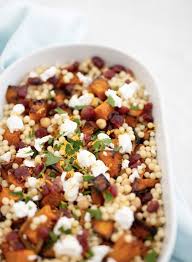 Maybe you would like to learn more about one of these? Roast Pumpkin Salad With Pearl Couscous Cranberries Goat S Cheese