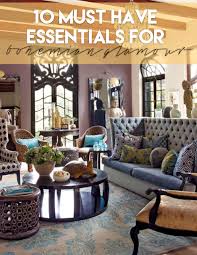 The key to creating a well designed bohemian style living room is to choose a colour palette and stick to it. Bohemian Glamour 10 Must Have Decorating Essentials Ashlina Kaposta