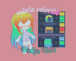 Colorful Hair Raimbow Hair Cabelo Colorido Cabelo De Arco Iris 3 Gacha Club Hairstyles Meme Background My Little Pony Characters