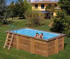 Massivholzpool Rechteck Komplettset Holzpool Pool Pool Aufstellen