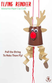 6 super singable english songs for preschoolers with accompanying activities. Flying Paper Cup Reindeer Craft Kids Craft Room