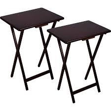 Folding Tv Tray 2pk Walnut Brown Tv Tray Table Folding Tv Trays Tv Tray Set