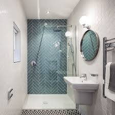 Ocean Glass 4 X 12 Subway Tile Small Bathroom Designs With Shower Small Bathroom Storage Small Bathroom Tiles Small Bathroom Remodel Bathroom Interior