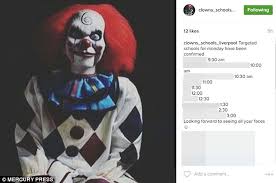 England Footballer S Son Faces Expulsion From School For Making Killer Clown Threats Daily Mail Online The phone number of the international clown hall of fame and re is: daily mail