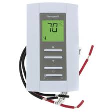 Most double pole thermostats have two red and two black wires on them so i am not sure if you have a double or a single pole thermostat.there are also two wires going to the this is only for 240v systems. Tl7235a1003 Honeywell Tl7235a1003 Digital Thermostat For Electric Baseboard Supplyhouse Com