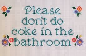Colorful Flowers Please Don T Do Coke In The Bathroom Cross Stitch Pattern Beginner Embroidery Digital Download Chart Diy Xstitch Art Cross Stitch Funny Cross Stitch Cross Stitch Patterns