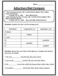 Comparative And Superlative Adjectives Worksheets Er And Est Worksheet Roots