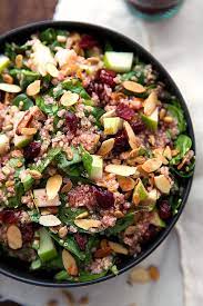 Easy Almond Apple Quinoa Salad Spring Salad Vegetarian Recipes Healthy Fall Salads