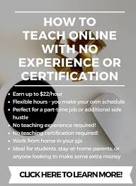 How To Teach Online With No Experience Or Certification Online Teaching Teaching English Online Teaching