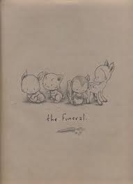 The Funeral Kurt Halsey Cute Drawings Animal Drawings