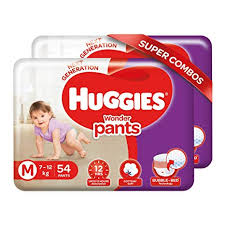 Huggies Wonder Pants Medium Size Diapers Combo Pack Of 2 54 Counts Per Pack 108 Counts