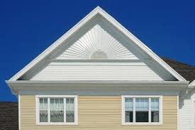 Sunburst Pattern Siding On Gable Gable Roof House Gable Vents House Paint Exterior