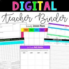 This Digital Teacher Binder Is Completely Editable And Formatted For Use In Google Drive These Files Inc Teacher Planner Teacher Binder Education Lesson Plans