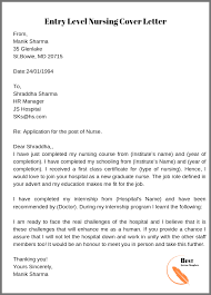 Nursing Cover Letter Template Format Sample Examples