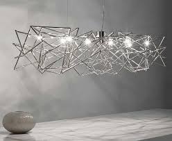 Shop wayfair for all the best silver kitchen & dining room sets. Modern Abstract 130 Cm Wide Silver Nickel Dining Room Chandelier Italian Lighting Center