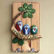 kuslu anahtar askisi tas tasboyama stone stonepainting yagliboya ahsap ahsapboyama birds wood woodworking kusl boyali kayalar yaratici mozaic sanati