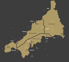 The flat physical map represents one of several map types available. Luxury Holiday Cottages In Cornwall From Cornish Gems