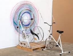 Drawing Machine From Stationary Bicycle Drawing Machine Bicycle Drawing Interactive Art
