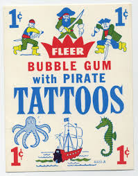 Fleer Pirate Tattoos Bubble Gum Card By Grickily Bubble Gum Cards Pirate Tattoo Tattoo Posters