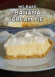 No Bake Banana Cream Pie Recipe Easy Banana Cream Pie Banana Dessert Recipes Banana Pie Recipe