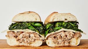 Layer pork, ham, cheese and 3 pickle slices in each bun, folding meats or cheese to fit if necessary. Slow Cooker Roast Pork Sandwiches Recipe Bon Appetit