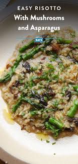 Mushroom And Asparagus Risotto Recipe Recipe Asparagus Risotto Recipe Risotto Recipes Mushroom Risotto