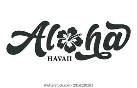 Aloha Text Emblem Logo Isolated On Stock Vector (Royalty Free) 2316120281 |  Shutterstock