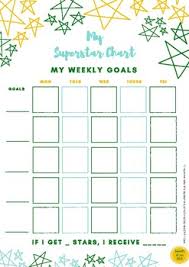 star charts for daily and weekly goals