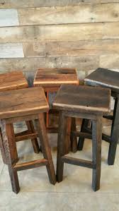 Your Rustic And Reclaimed Rectangle Oak Barn Wood Bar Stool With 18 Quot 36 Quot Tall Seats Seale Wood Bar Stools Rustic Outdoor Bar Stools Rustic Bar Stools