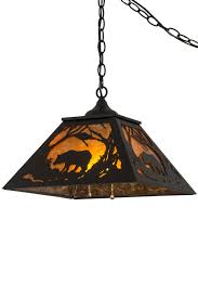 (this is an affiliate link) #walllights. Two Light Pendant From The Bear At Dawn Collection By Meyda Tiffany 185546