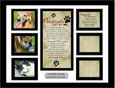 Pet Collage Memorial Frame For Holding A Variety Of Favorite Pet Photos Pet Memorials Cat Sympathy Paw Print