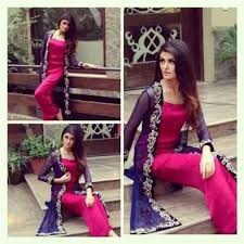 Pakistani Party Wear In Pink And Purple I Like This Combination Of Colors Fashion Pakistani Fashion Fancy Dresses