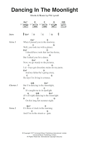 Dancing In The Moonlight By Thin Lizzy Guitar Chords Lyrics Guitar Instructor Lyrics > alt j lyrics > dancing in the moonlight lyrics. dancing in the moonlight by thin lizzy
