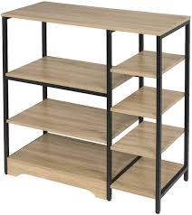 All shelves are made to order. Kitchen Shelf With Shelves Made Of Mdf Metal Light Oak Woltu Eu