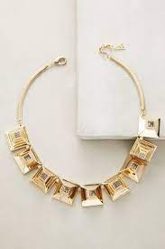 Anthropologie Sarah Magid Cubiques Necklace Sculptural Jewelry Womens Necklaces Accessories