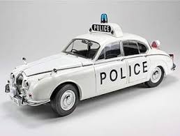 Black And White Police Car Uk This Jaguar 340 Staffordshire Police 1968 Diecast Model Car Is White And Features Working Steering Suspension Police Car Models Diecast Models Diecast