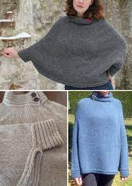 The beauty of these shawls comes from the texture created by different stitch patterns. Sleeved Poncho Knitting Patterns In The Loop Knitting