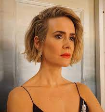 Sarah Paulson Lastnight Before Fallontonight Promoting Oceans8movie Makeup Gitabass Styled By Karlawelch Short Hair Styles Sarah Paulson Hairstyle