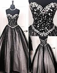 Black And Silver Formal Dresses Black And Silver Stones Prom Dresses Tulle Prom Dresses Sweetheart Corset Prom Ball Gowns Fashion Dre Sweetheart Prom Dress Evening Dresses A Line Prom Dresses