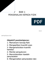 Mengenal pasti konsep fizik dalam objek harian dan fenomena alam semulajadi. Nota Bab 1 Tingkatan 4 Fizik